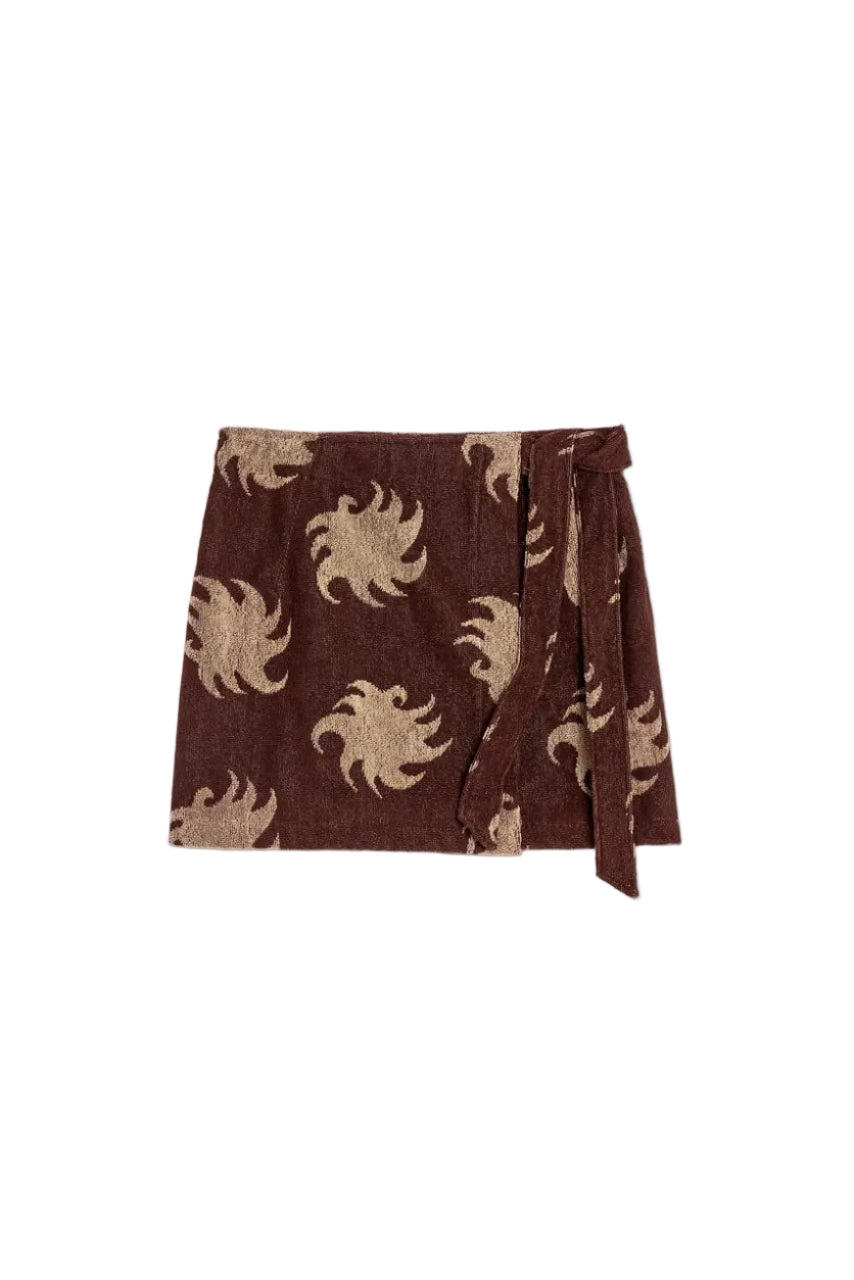 Mocha Ember Cove Wrap Skirt