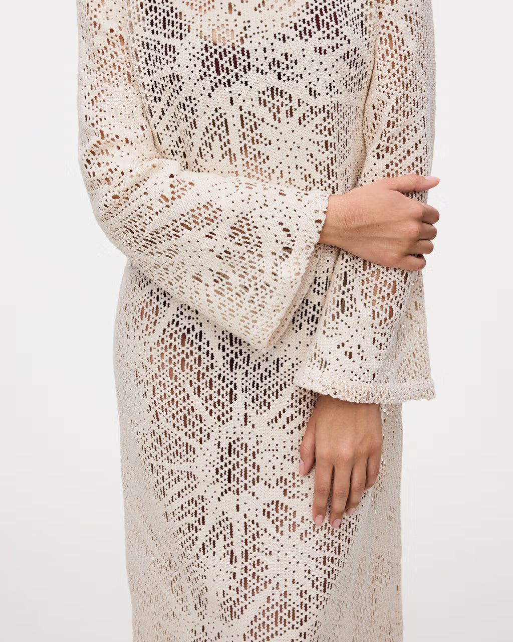 Ecru Astrea Grace Crochet Dress