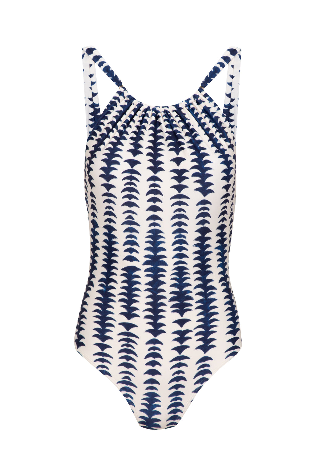 High Neck Frilled One Piece