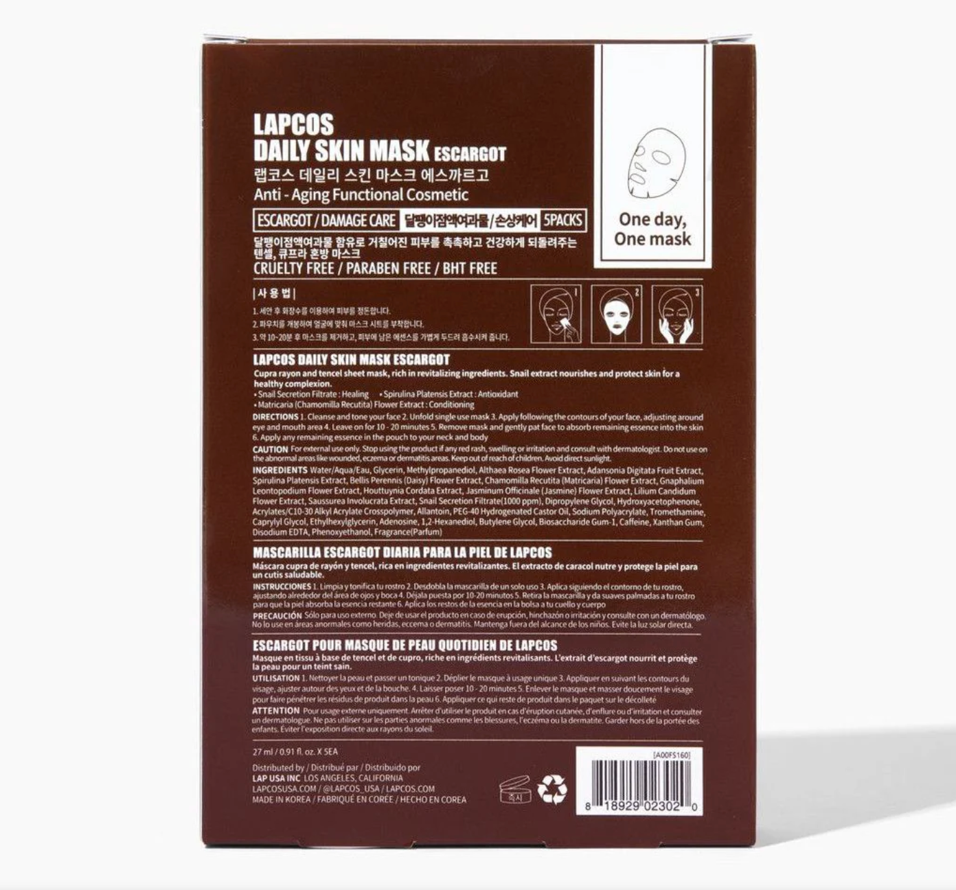 Daily Escargot Sheet Mask - Snail Mucin
