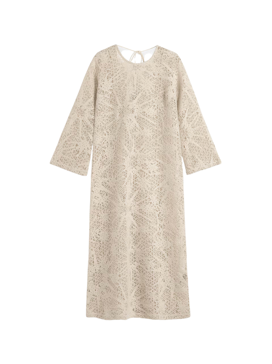 Ecru Astrea Grace Crochet Dress