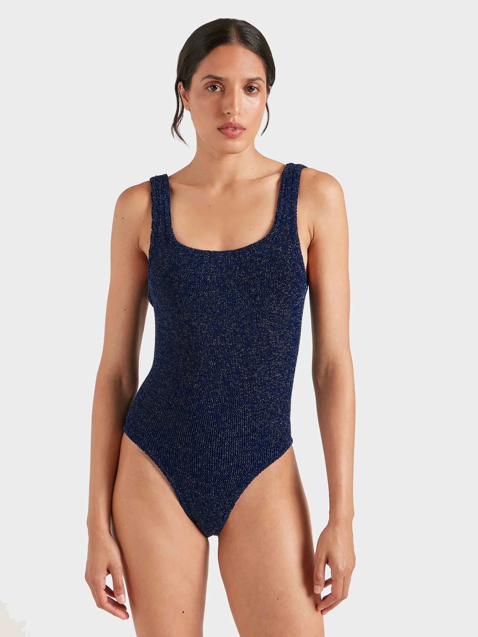 Square Neck Swim Lurex