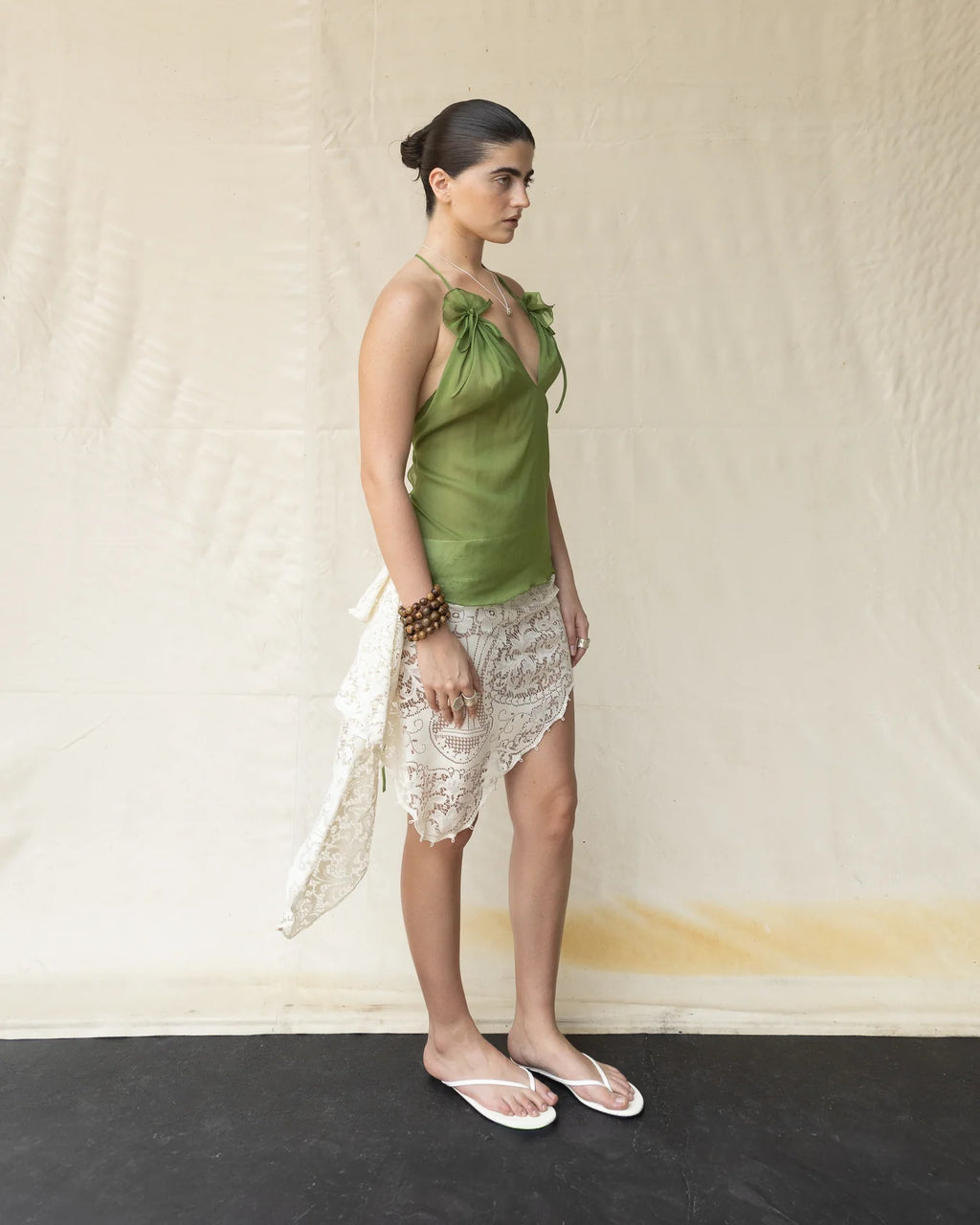 Top Chiffon Verde