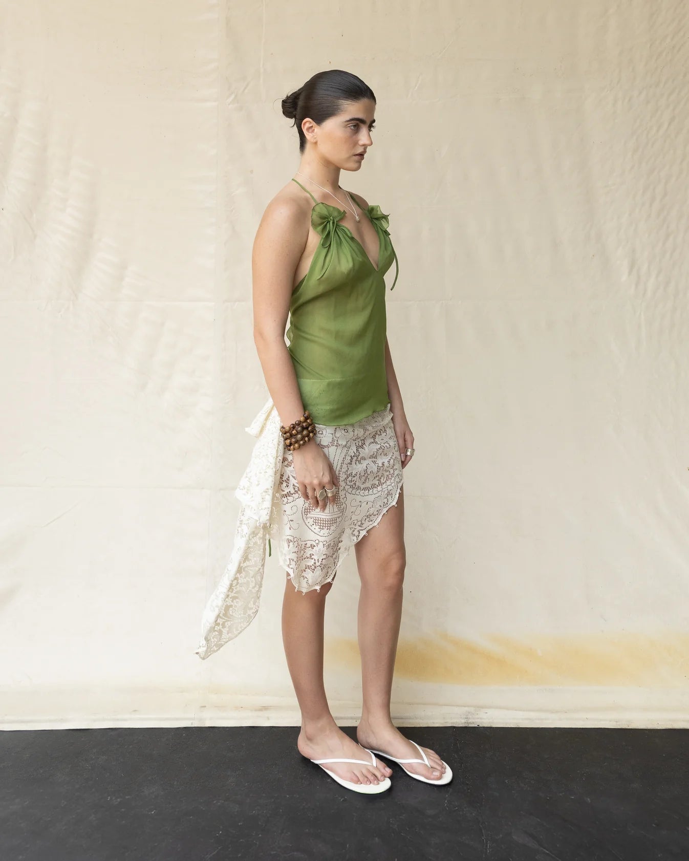 Top Chiffon Verde