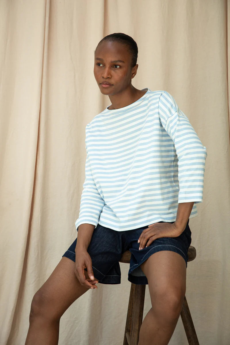 Leia Sue Organic Cotton Jersey Stripe Top