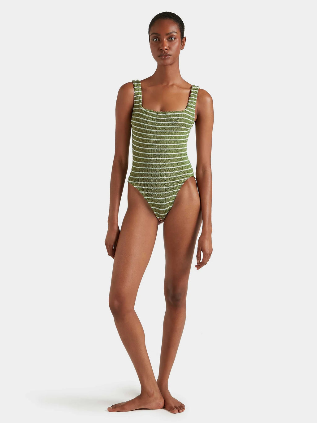 Square Neck Swim Stripe