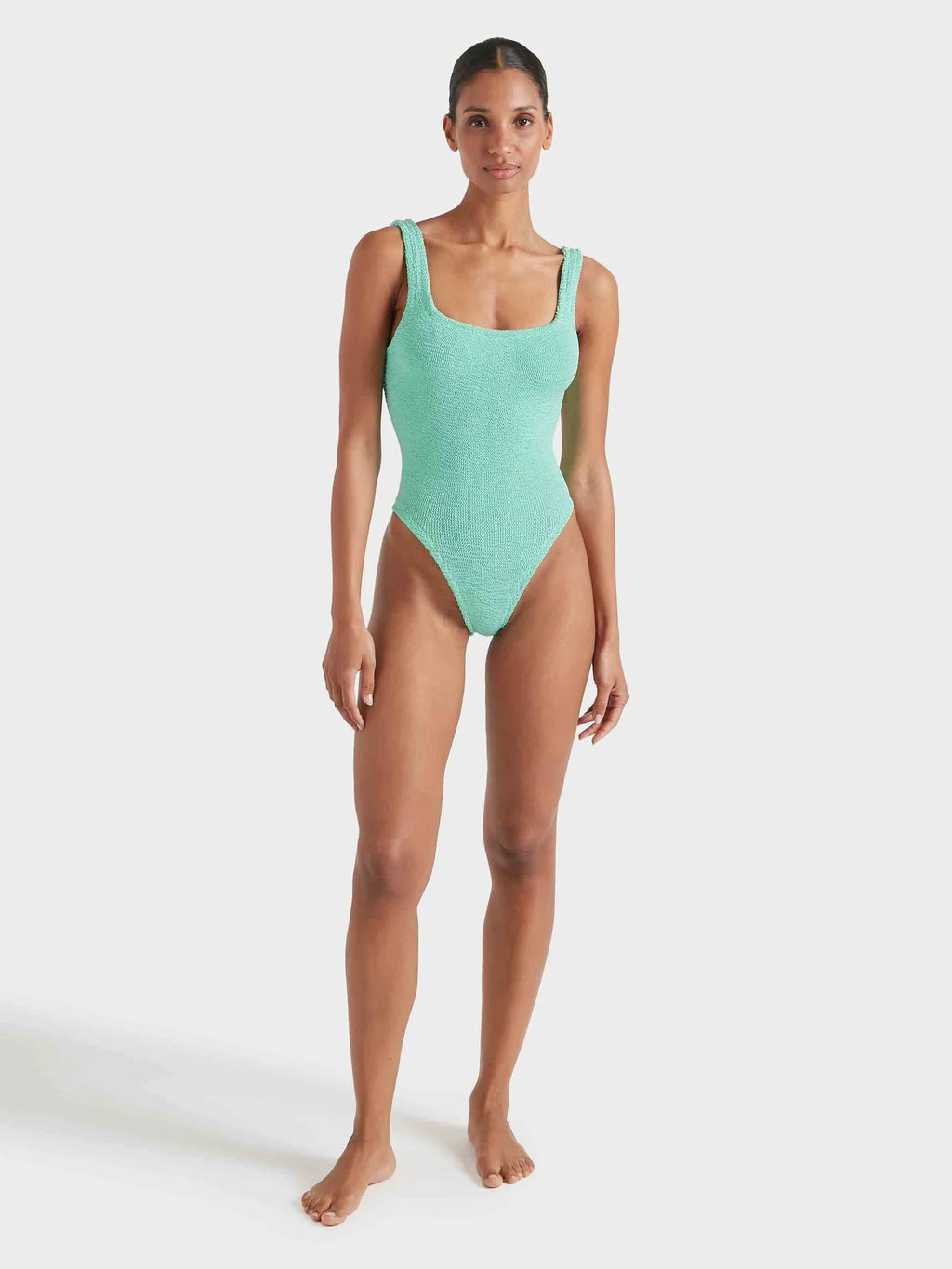 Square Neck Swim Metallic