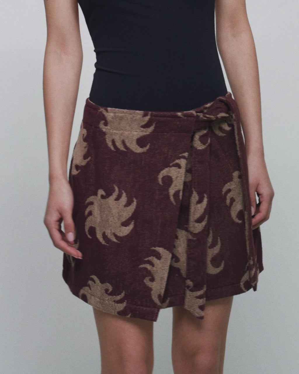 Mocha Ember Cove Wrap Skirt